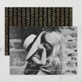 Cartão De Festividades Carte de voeu foto Paix Joie & Amour