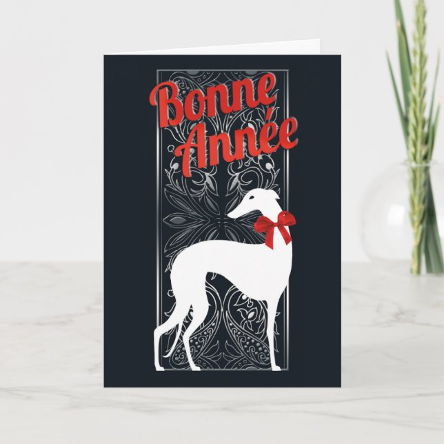 Cartão De Festividades Carte de voeux Greyhounden fête (Frente)