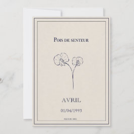 Cartão De Festividades Carte fleur du mois de naissance avril 
