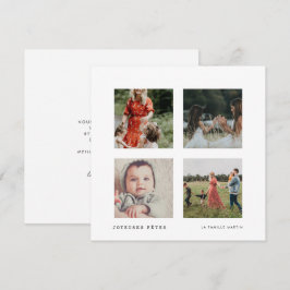 Cartão De Festividades Carte Noël Joyeuses Fêtes Collage 4 fotos