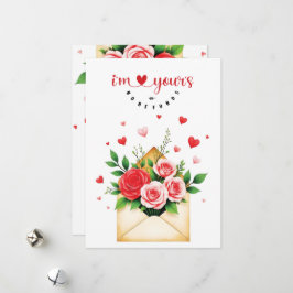 Cartão De Festividades Carte Saint-Valentin - "I'm yours, no refunds"