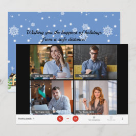 Cartão De Festividades Carteira de Férias Engraçado de Foto de Natal do Z