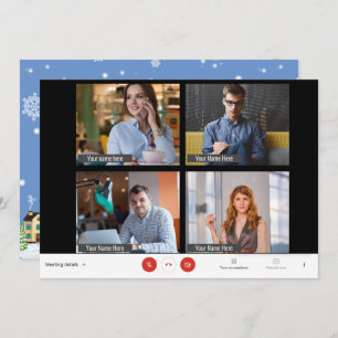 Cartão De Festividades Carteira de Férias Engraçado de Foto de Natal do Z