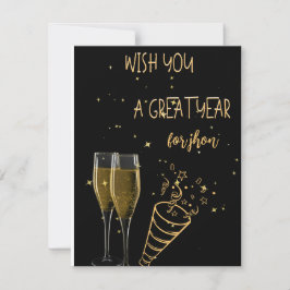 Cartão De Festividades Cartes Pour Fêtes Annuelles handwritten elegant go