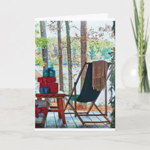 CARTÃO DE FESTIVIDADES **CARTÕES DE NATAL LAKE HOUSE** NO NATAL