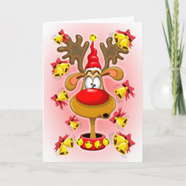 Cartão De Festividades Cartografia de Natal divertida com Bells Alarm