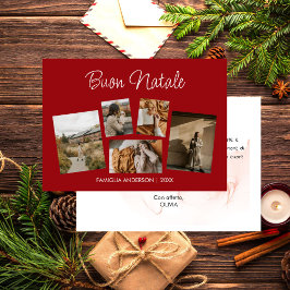 Cartão De Festividades Cartolina di Natale Collage di Foto Festivo