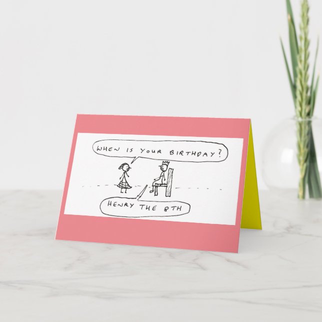 Cartão De Festividades Cartoon de aniversário do Rei Real da Inglaterra (Frente)