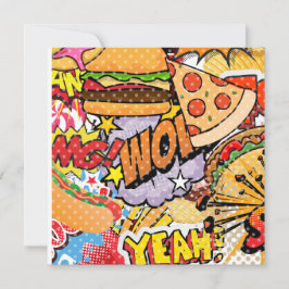 Cartão De Festividades Cartoon de comida