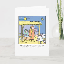 Cartão De Festividades Cartoon de Natal Jesus Cena Estável