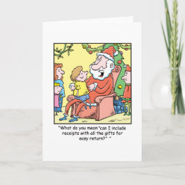 Cartão De Festividades Cartoon de Natal - Recebimentos do Papai Noel