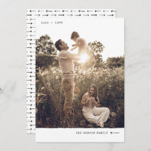 Cartão De Festividades Carvões Mínimos Modernos de LOVE de Marcador Verti