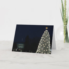Cartão De Festividades Casa Branca e Férias de Natal em Árvore Nacional D