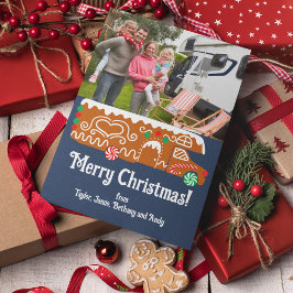 Cartão De Festividades Casa de biscoito de gengibre RV Classe C Trailer F