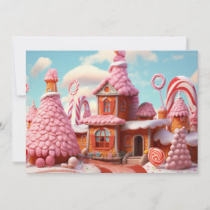 Cartão De Festividades Casa de Biscoito Fantasia com Doces 1