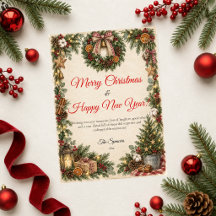 Casa de Campo Rústica Feliz Natal Feliz Ano Novo