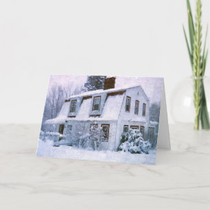 CARTÃO DE FESTIVIDADES CASA DE INVERNO FELIZ NATAL