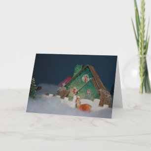 Cartão De Festividades Casa de Natal