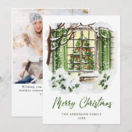 Cartão De Festividades Casa de Natal da Casa Festiva