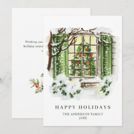 Cartão De Festividades Casa de Natal da Casa Festiva