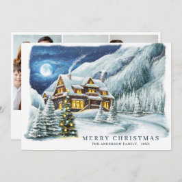 Cartão De Festividades Casa de Natal da Casa Festiva