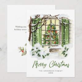 Cartão De Festividades Casa de Natal da Casa Festiva