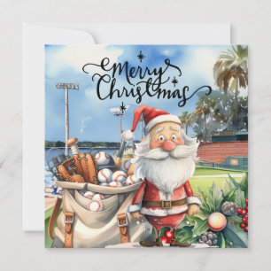 Cartão De Festividades Casa de Natal de Baseball para Férias: Flórida