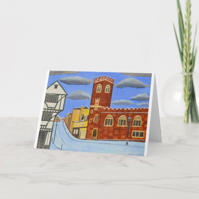 Cartão De Festividades Casa de Tudor em Exeter (Frente)