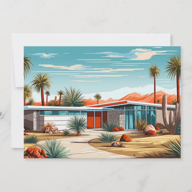 Cartão De Festividades Casa Moderna do Século médio #239 (Frente)