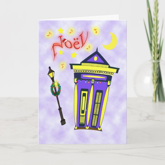 Cartão De Festividades Casa Noël da arma do tiro de Nova Orleães (Frente)