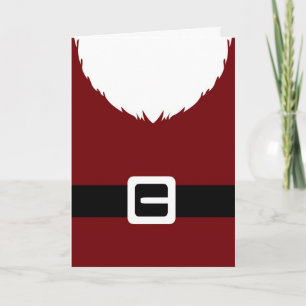 Cartão De Festividades Casaco e Cinto Vermelho de Papai Noel Festivo