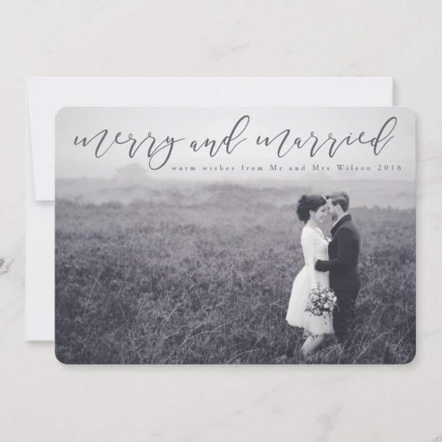 Cartão De Festividades casado e feliz (Frente)