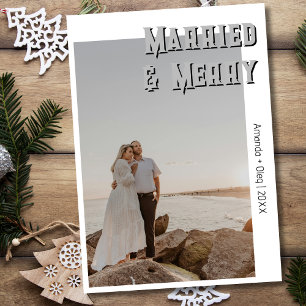 Cartão De Festividades Casados e Alegres Moderno Cinza Claro Decorativo