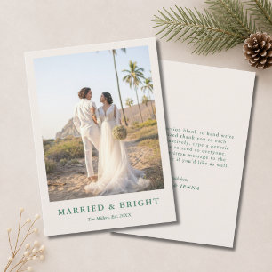 Cartão De Festividades Casados Elegantes e Felizes Natal Agradecimento de