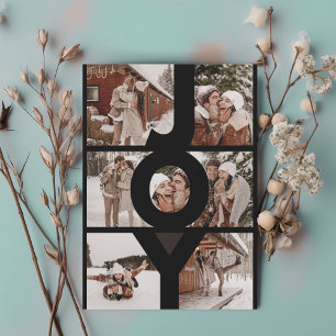 Cartão De Festividades Casais de múltiplas fotografias do Modern JOY