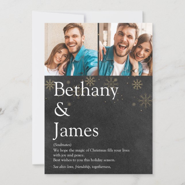 Cartão De Festividades Casais Definição 2 Foto de Natal (Frente)