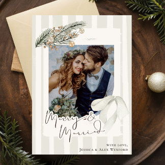 Cartão De Festividades Casais Felizes e Casados Foto Natal