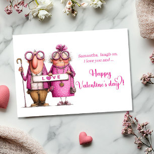 Cartão De Festividades Casal de Amor Sarcástico Dia dos Namorados Colorid