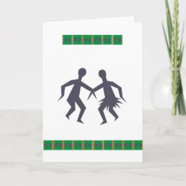 Cartão De Festividades Casal de dança de África