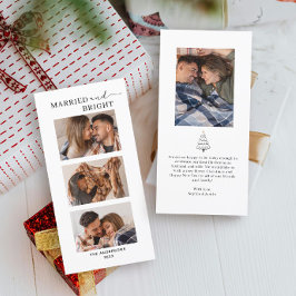 Cartão De Festividades Casal de Fotografia Seca e Brilhante Primeiro Nata