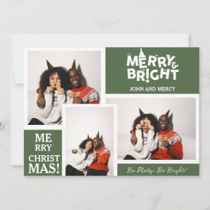 Cartão De Festividades Casal de Natal 3 para a Tipografia Elegante Simple