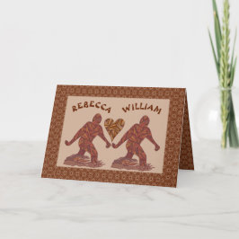 Cartão De Festividades Casal de passeio dos namorados de Z Bigfoot
