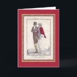 Cartão De Festividades Casal Elegante de Cena de Ice Romântica Vintage<br><div class="desc">Gravação elegante e romântica de um cavalheiro ensinando a uma jovem como skate. O título em francês diz "O estudante temeroso." Após a ilustração francesa do século XIX (Engrave/Moda) dos Skateres de Gelo "L'Ecolière Craintive" dos Modos et Manières nº 19 - impressa em 1800 pelo Philibert-Louis Debucourt (1755-1832). Esta bela...</div>