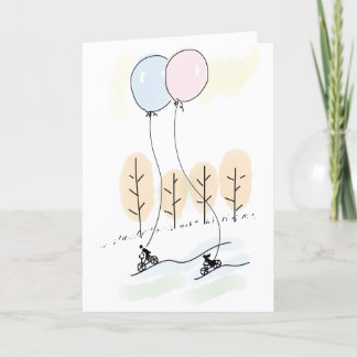 Cartão De Festividades Casal Espontâneo em uma Aventura de Bicicleta Junt