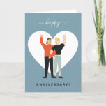 Cartão De Festividades Casal Gay Dusty Casamento<br><div class="desc">Surpreenda o seu amado com este cartão de comemoração de aniversário fofo com um casal moderno e um texto personalizado.</div>