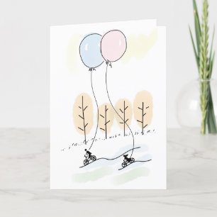 Cartão De Festividades Casal livre em uma aventura de bicicleta