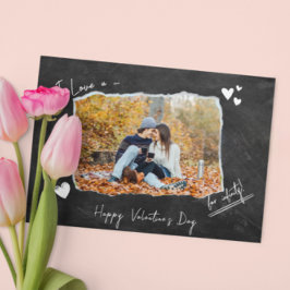 Cartão De Festividades Casal Minimalista Ame a Cinza de fotos