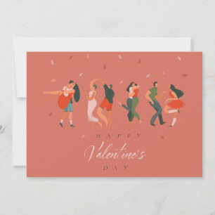 Cartão De Festividades casal romântico moderno "Feliz dia de os namorados