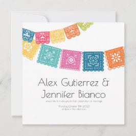 Cartão De Festividades Casamento - Boda - Wedding Papel Picado