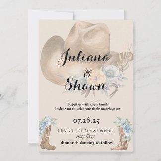 Cartão De Festividades Casamento com o País da Cidade